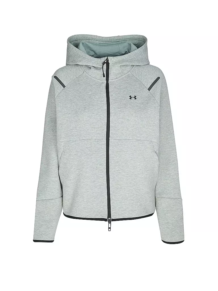 UNDER ARMOUR | Chaqueta con capucha para mujer UA Unstoppable Fleece con cremallera completa | Menta