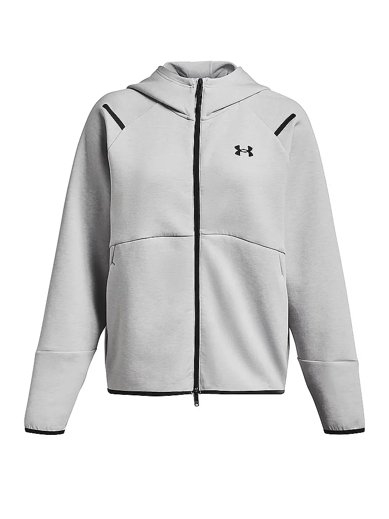 UNDER ARMOUR | Chaqueta con capucha para mujer UA Unstoppable Fleece con cremallera completa | Gris