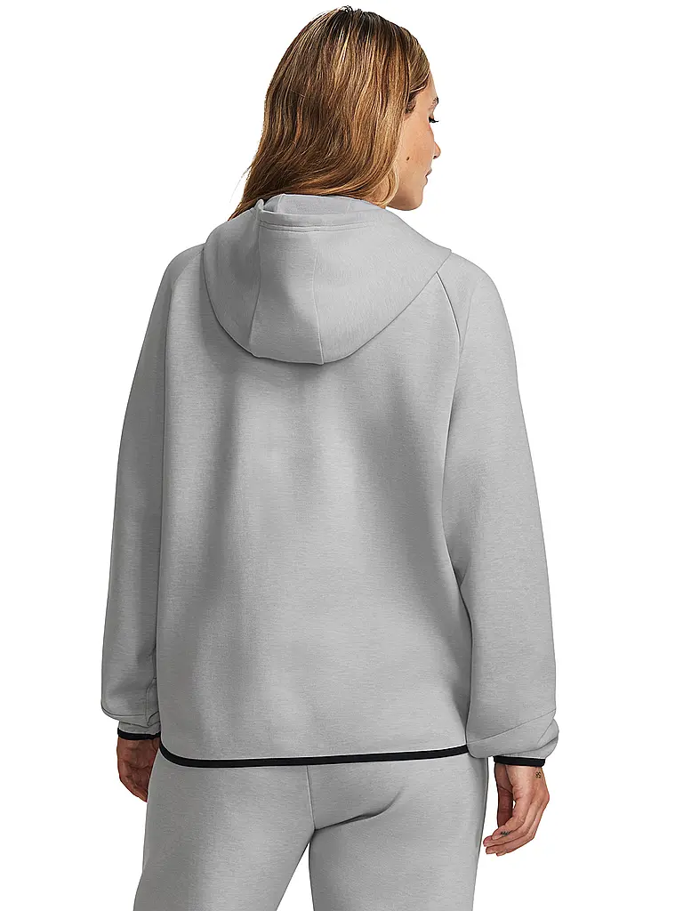 UNDER ARMOUR | Chaqueta con capucha para mujer UA Unstoppable Fleece con cremallera completa | Gris