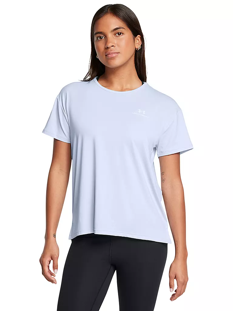 UNDER ARMOUR | Damen Fitnessshirt UA Rush Energy 2.0 | Azul claro