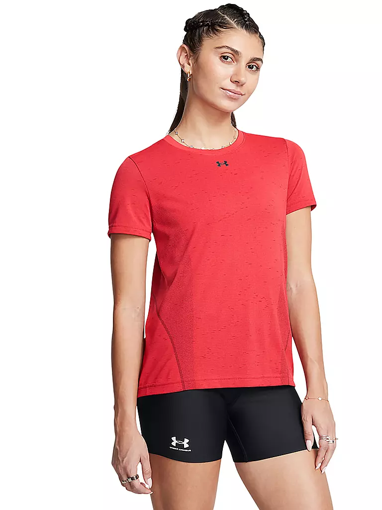 UNDER ARMOUR | Damen Fitnessshirt Vanish Seamless Loose | Rojo oscuro