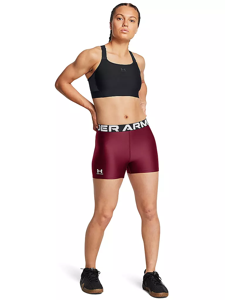 UNDER ARMOUR | Damen Fitnessshort HeatGear®  | Rojo oscuro