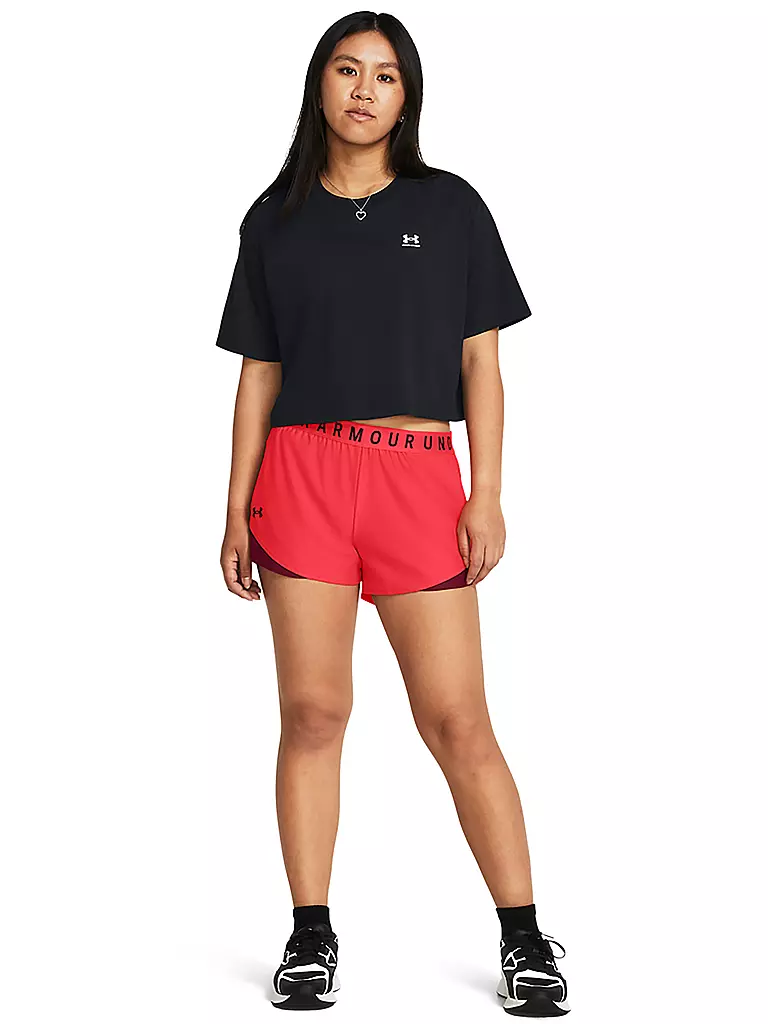 UNDER ARMOUR | Damen Fitnessshort UA Play Up 3.0 | Rojo