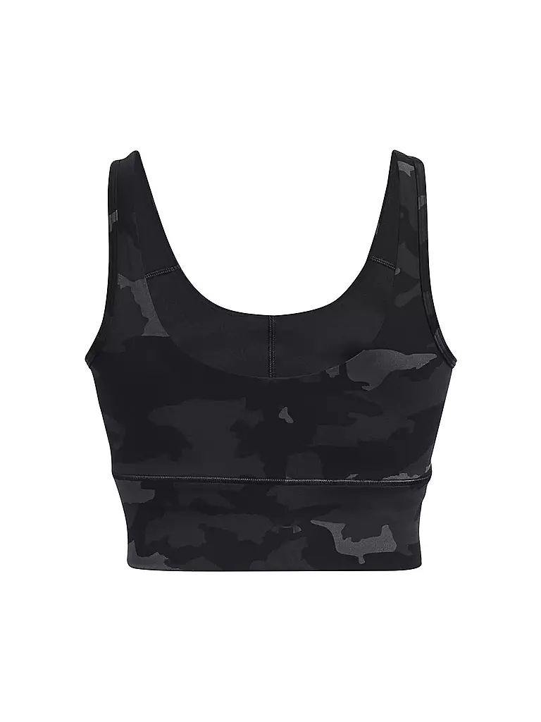 UNDER ARMOUR | Damen Fitnesstank  UA Meridian Fitted Printed Crop | Negro
