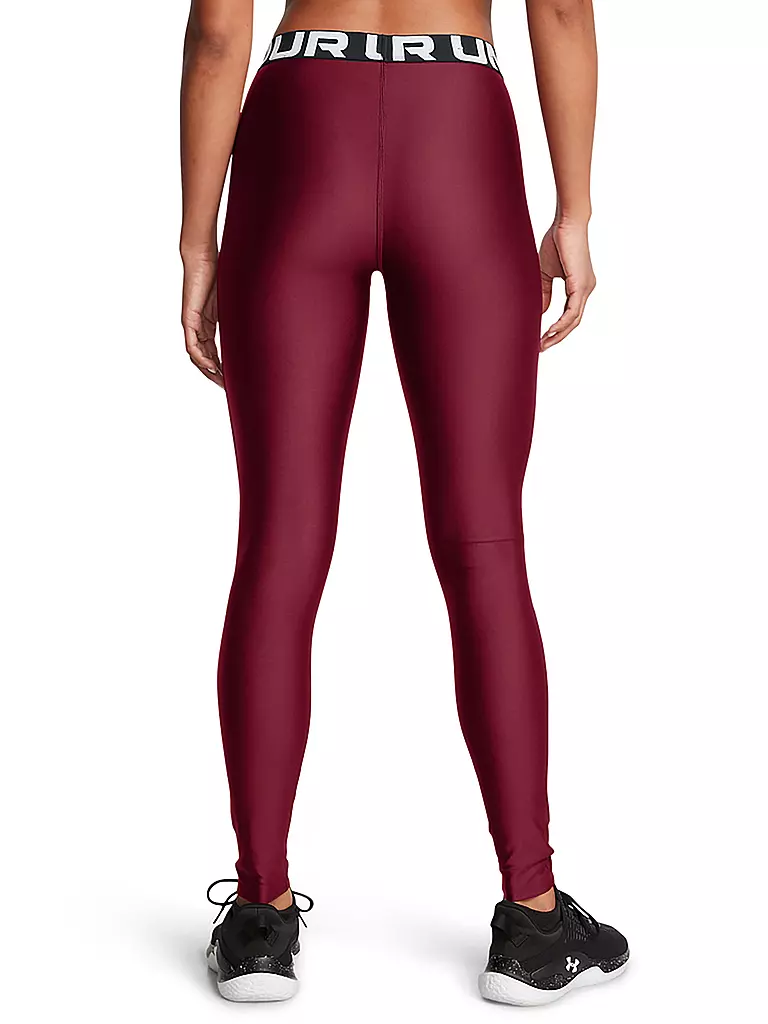 UNDER ARMOUR | Damen Fitnesstight HeatGear® Authentics | Rojo oscuro