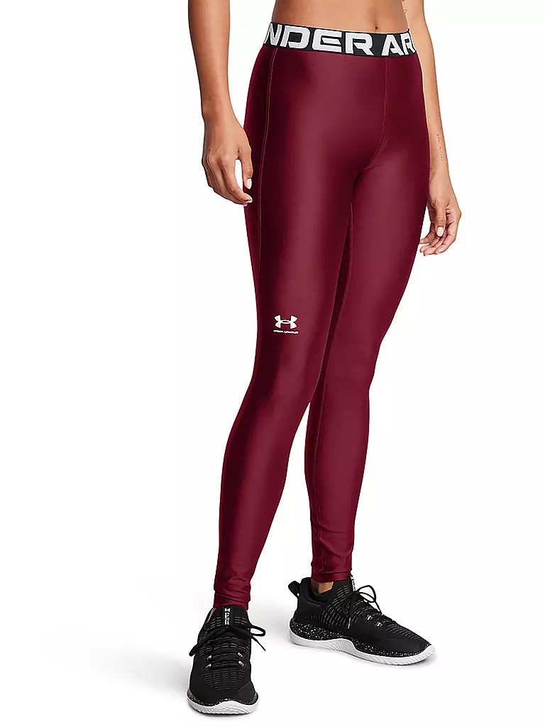 UNDER ARMOUR | Damen Fitnesstight HeatGear® Authentics | Rojo oscuro