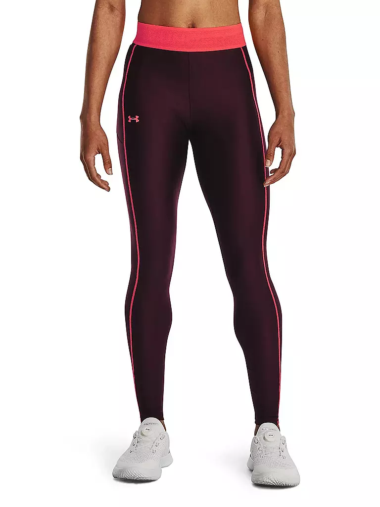 UNDER ARMOUR | Damen Fitnesstight HeatGear® | Rojo oscuro