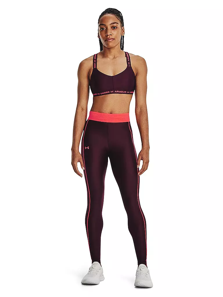UNDER ARMOUR | Damen Fitnesstight HeatGear® | Rojo oscuro
