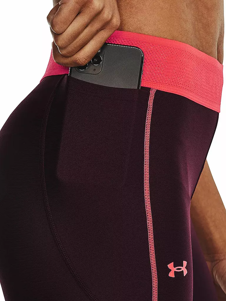 UNDER ARMOUR | Damen Fitnesstight HeatGear® | Rojo oscuro