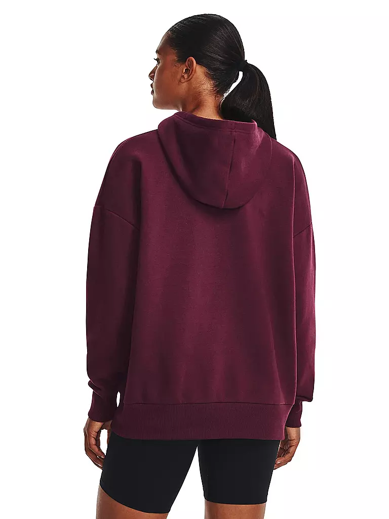 UNDER ARMOUR | Damen Hoodie UA Rival Fleece Oversized  | Rojo oscuro