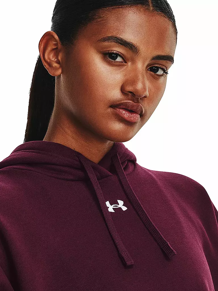 UNDER ARMOUR | Damen Hoodie UA Rival Fleece Oversized  | Rojo oscuro