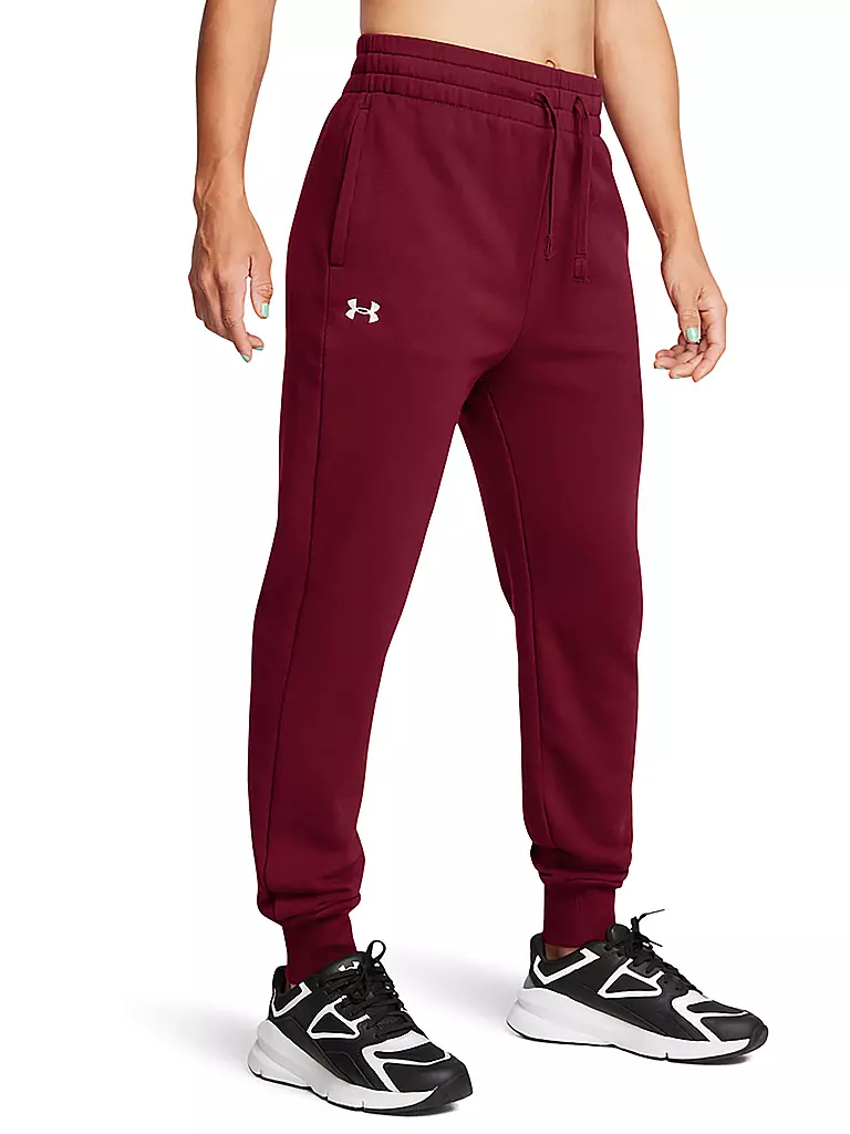 UNDER ARMOUR | Damen Jogginghose UA Rival Fleece | Rojo oscuro