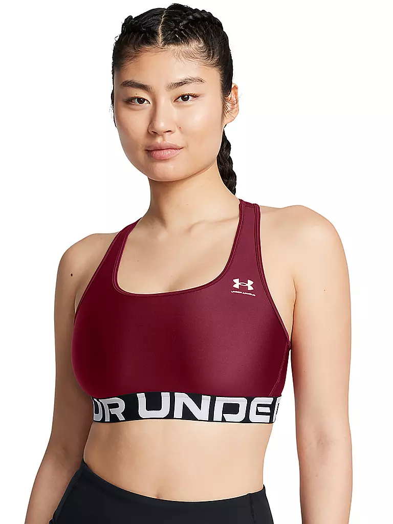 UNDER ARMOUR | Damen Sport-BH HeatGear® Armour Medium Support | Rojo oscuro