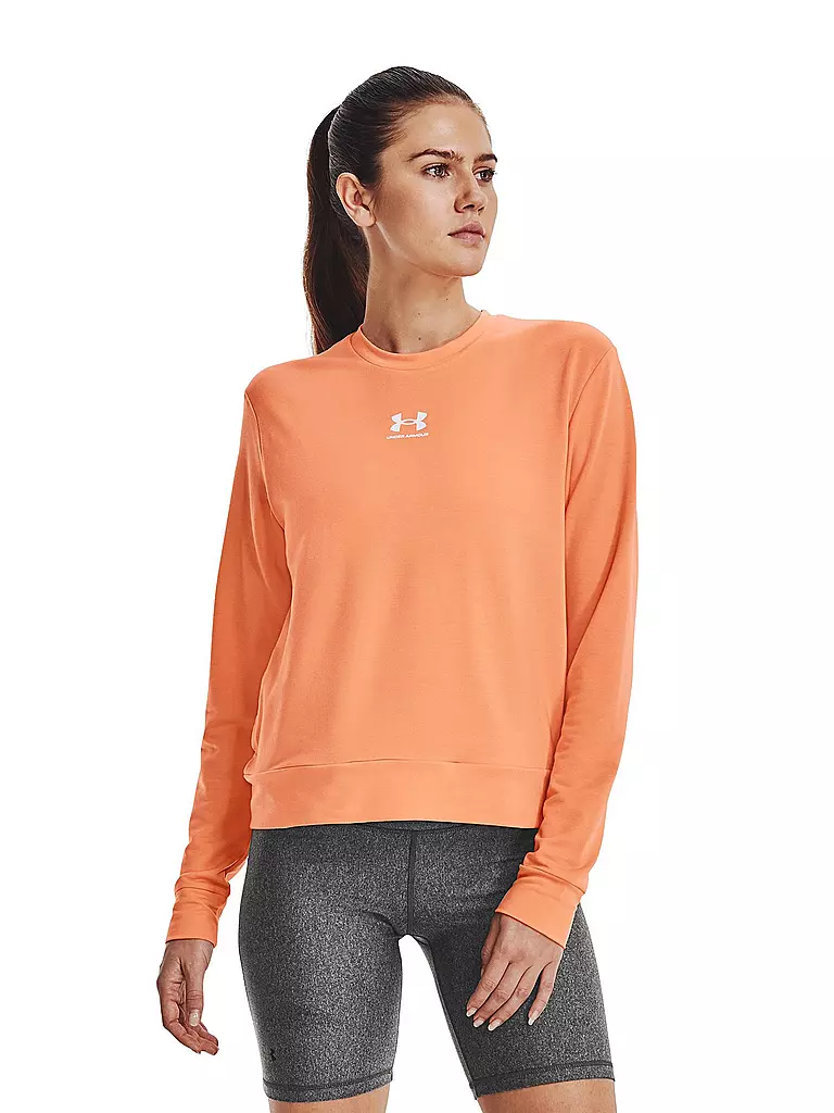 UNDER ARMOUR | Damen Sweater UA Rival French Terry | Naranja