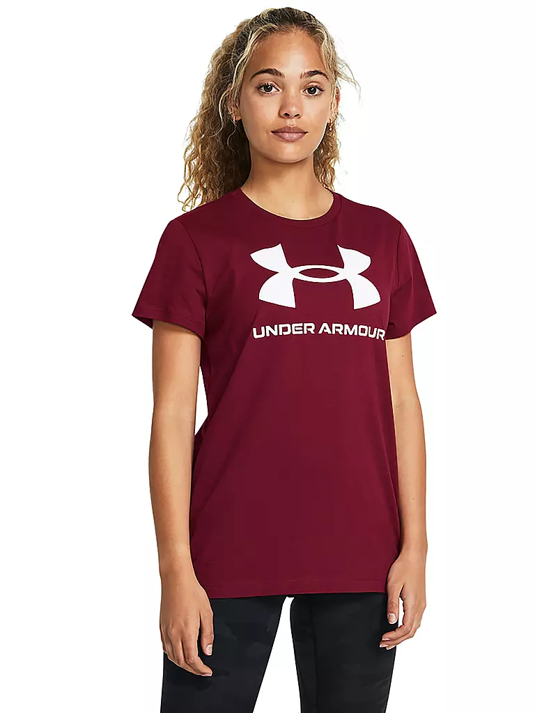 UNDER ARMOUR | Damen T-Shirt UA Sportstyle Grafik | Rojo oscuro