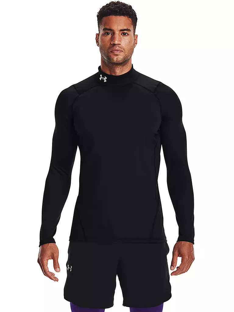 UNDER ARMOUR | Herren Fitnessshirt ColdGear® Fitted Mock | Negro