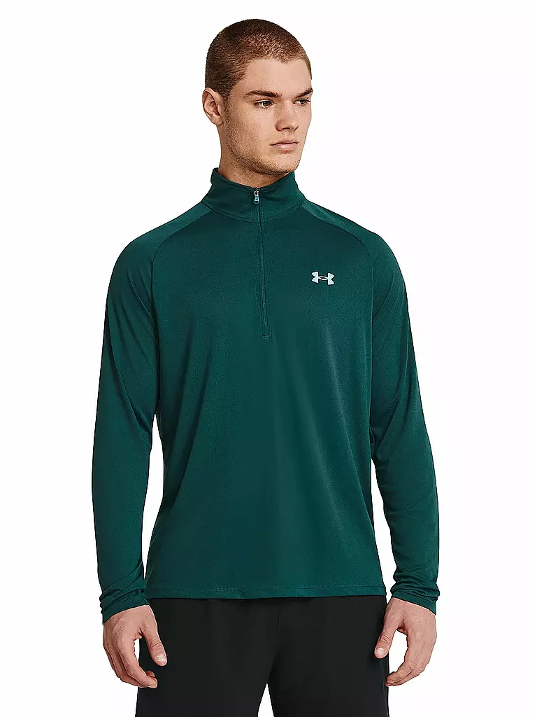 UNDER ARMOUR | Herren Fitnessshirt UA Tech™ Shirt mit ½-Zip | Petróleo