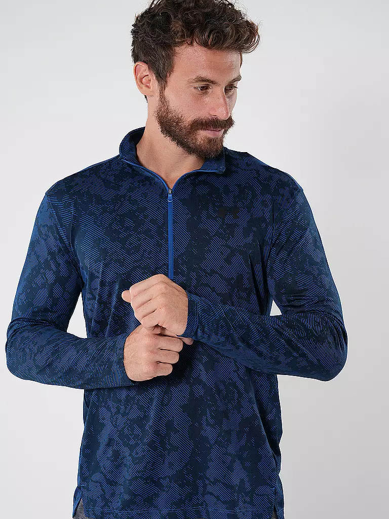 UNDER ARMOUR | Herren Fitnessshirt UA Tech™ Vent Geode mit ½ Zip | Azul oscuro