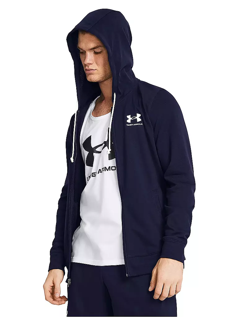 UNDER ARMOUR | Herren Kapuzenpullover UA Rival Terry | Azul oscuro
