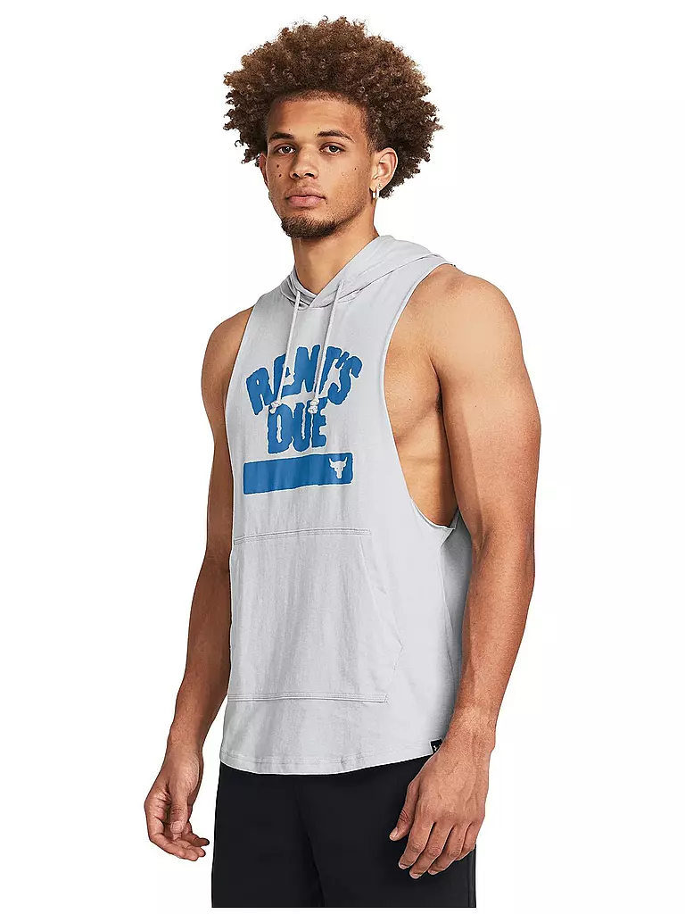 UNDER ARMOUR | Herren Sweater Project Rock Rents Due Sleeveless Hoodie | Gris