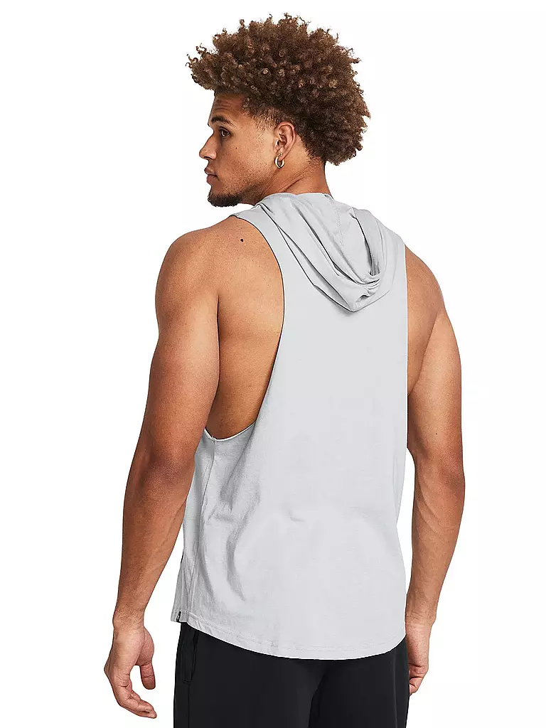 UNDER ARMOUR | Herren Sweater Project Rock Rents Due Sleeveless Hoodie | Gris
