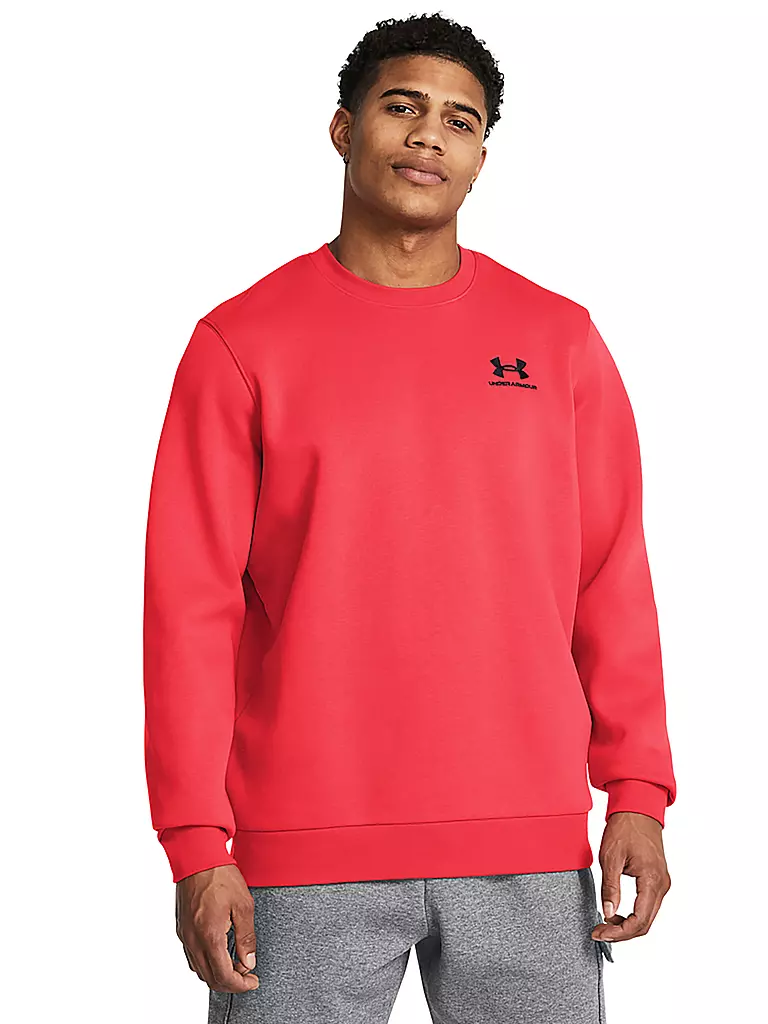 UNDER ARMOUR | Herren Sweater UA Essential Fleece Crewneck | Rojo