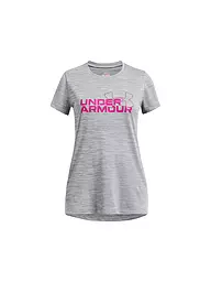 UNDER ARMOUR | Mädchen Fitnessshirt UA Tech™ Twist Wordmark Logo | Gris