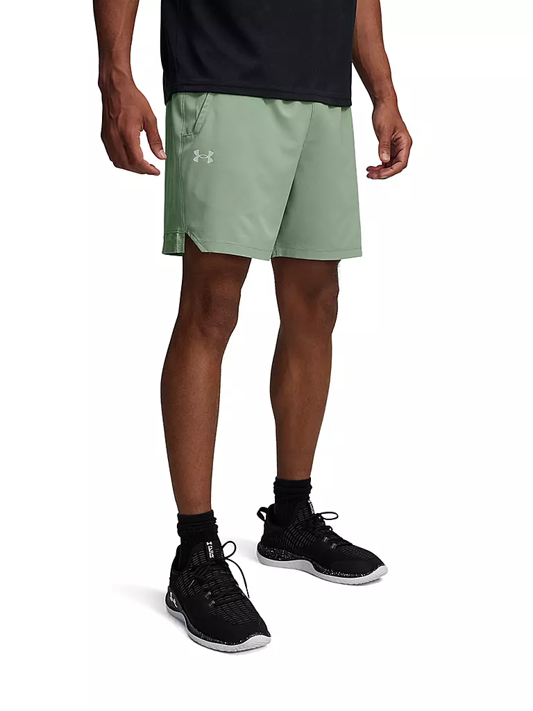 UNDER ARMOUR | Pantalón corto de fitness para hombre Vanish Woven Graphic STS 6in | Menta