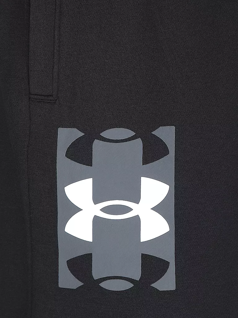 UNDER ARMOUR | Pantalón corto de hombre UA Rival Terry Logo 8in | Negro