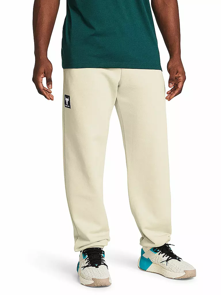UNDER ARMOUR | Pantalón de chándal para hombre Project Rock Heavyweight Terry | Beige