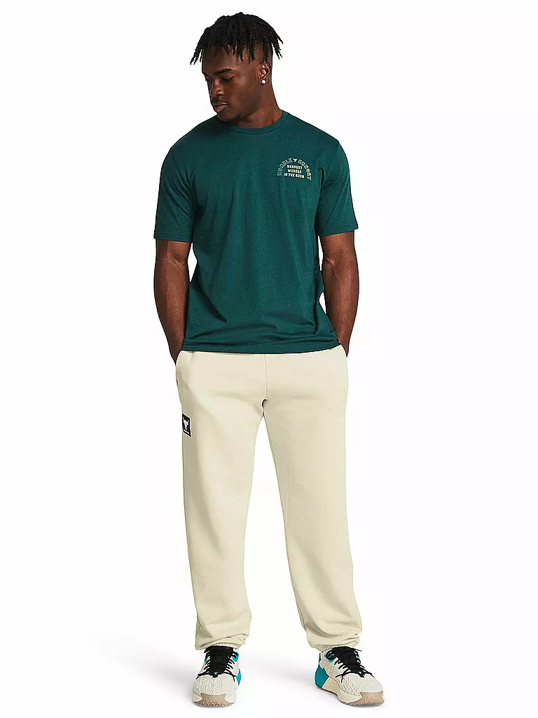 UNDER ARMOUR | Pantalón de chándal para hombre Project Rock Heavyweight Terry | Beige