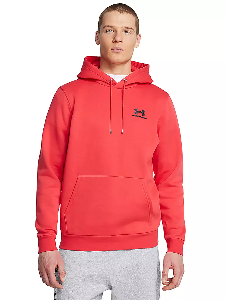 UNDER ARMOUR | Sudadera con capucha para hombre UA Essential Fleece | Rojo
