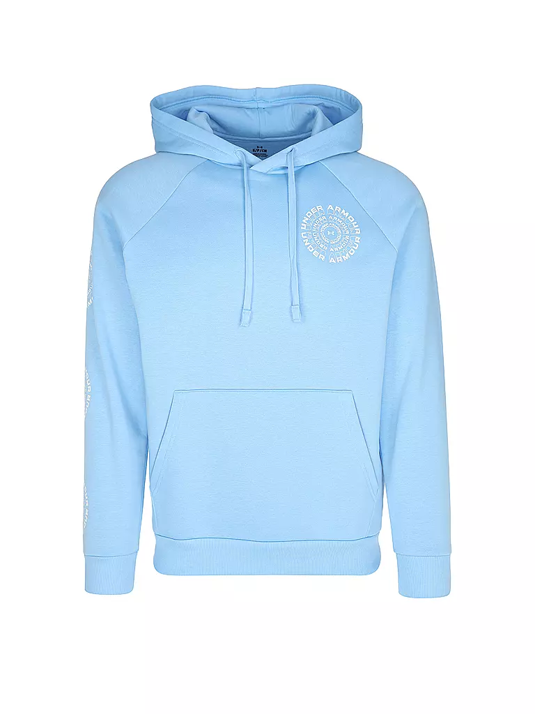 UNDER ARMOUR | Sudadera con capucha para hombre UA Rival Fleece High Brand Read Logo | Azul claro