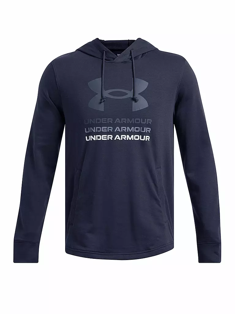 UNDER ARMOUR | Sudadera con capucha para hombre UA Rival Hoodie de French-Terry Graphic | Azul oscuro