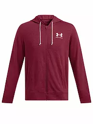 UNDER ARMOUR | Sudadera con capucha para hombre UA Rival Terry | Rojo oscuro