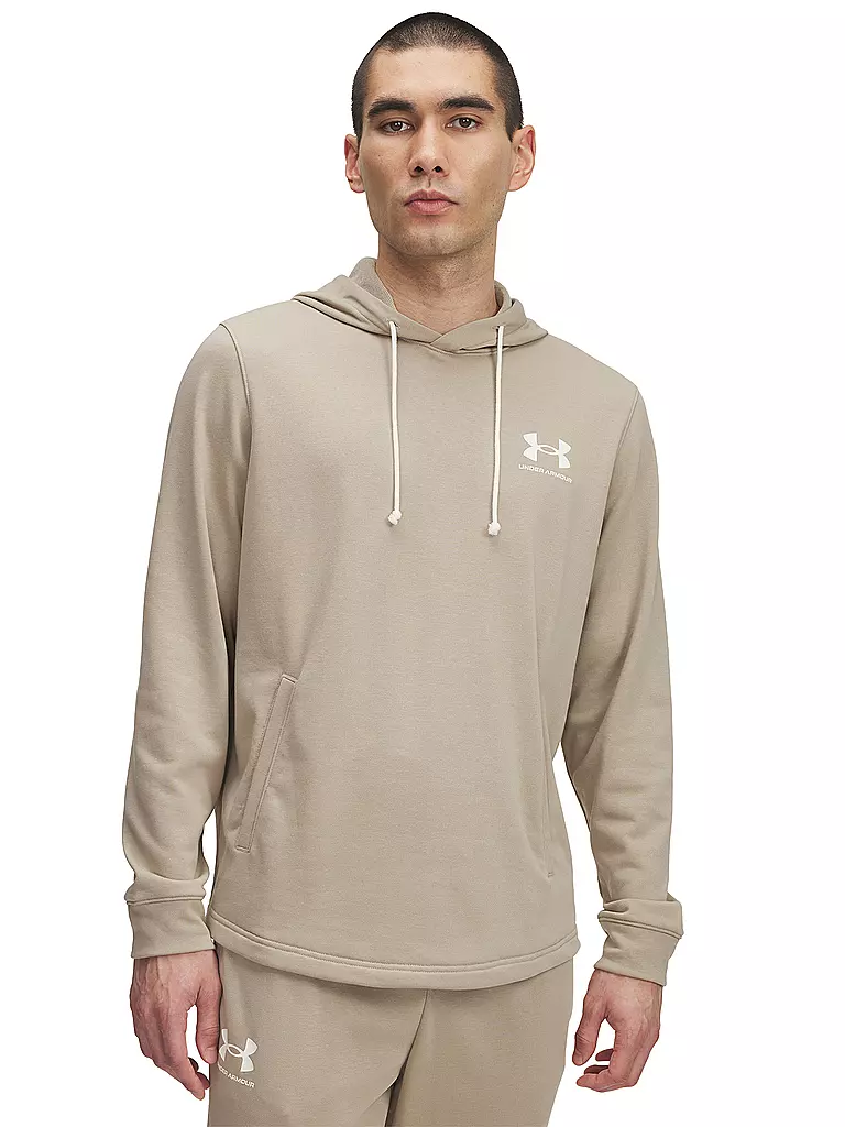 UNDER ARMOUR | Sudadera con capucha para hombre UA Rival Terry | Camel