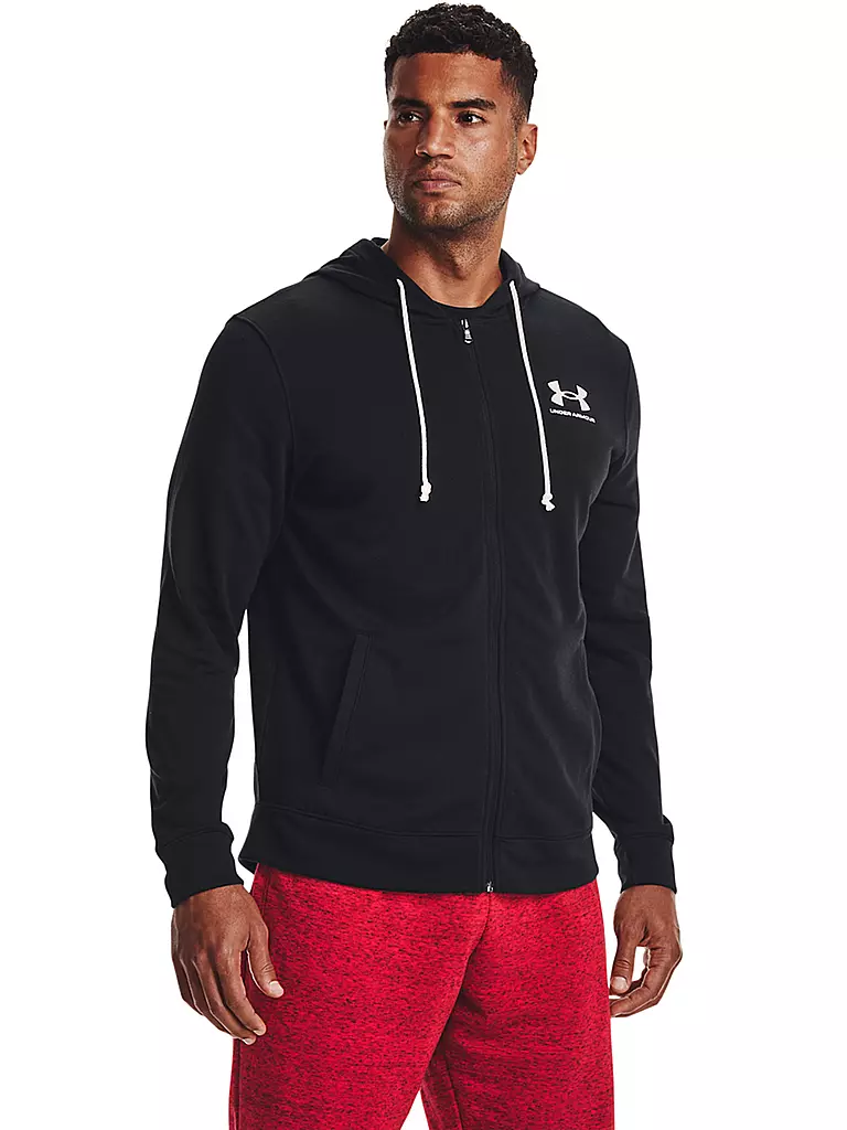 UNDER ARMOUR | Sudadera con capucha para hombre UA Rival Terry | Negro