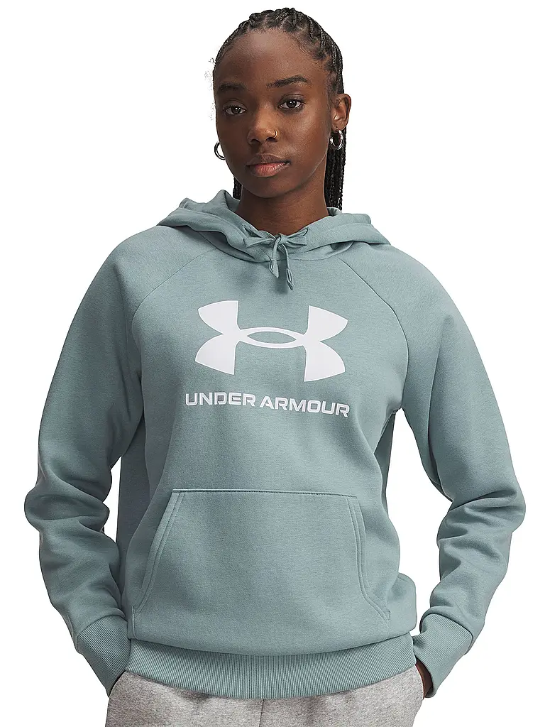 UNDER ARMOUR | Sudadera con capucha para mujer UA Rival Fleece Big Logo | Petróleo