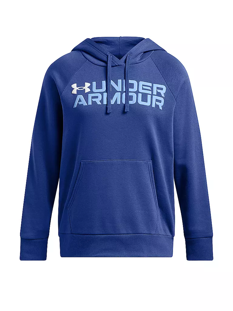 UNDER ARMOUR | Sudadera con capucha para mujer UA Rival Fleece Wordmark | Azul oscuro