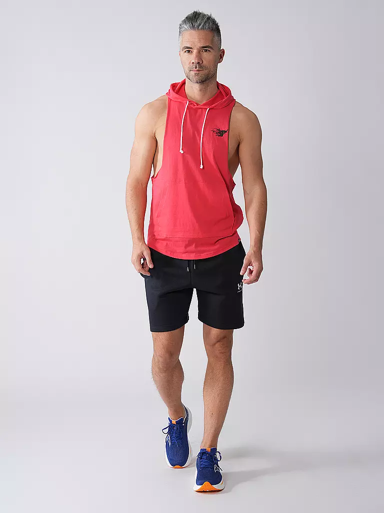 UNDER ARMOUR | Sudadera con capucha sin mangas para hombre UA The Rock | Rojo