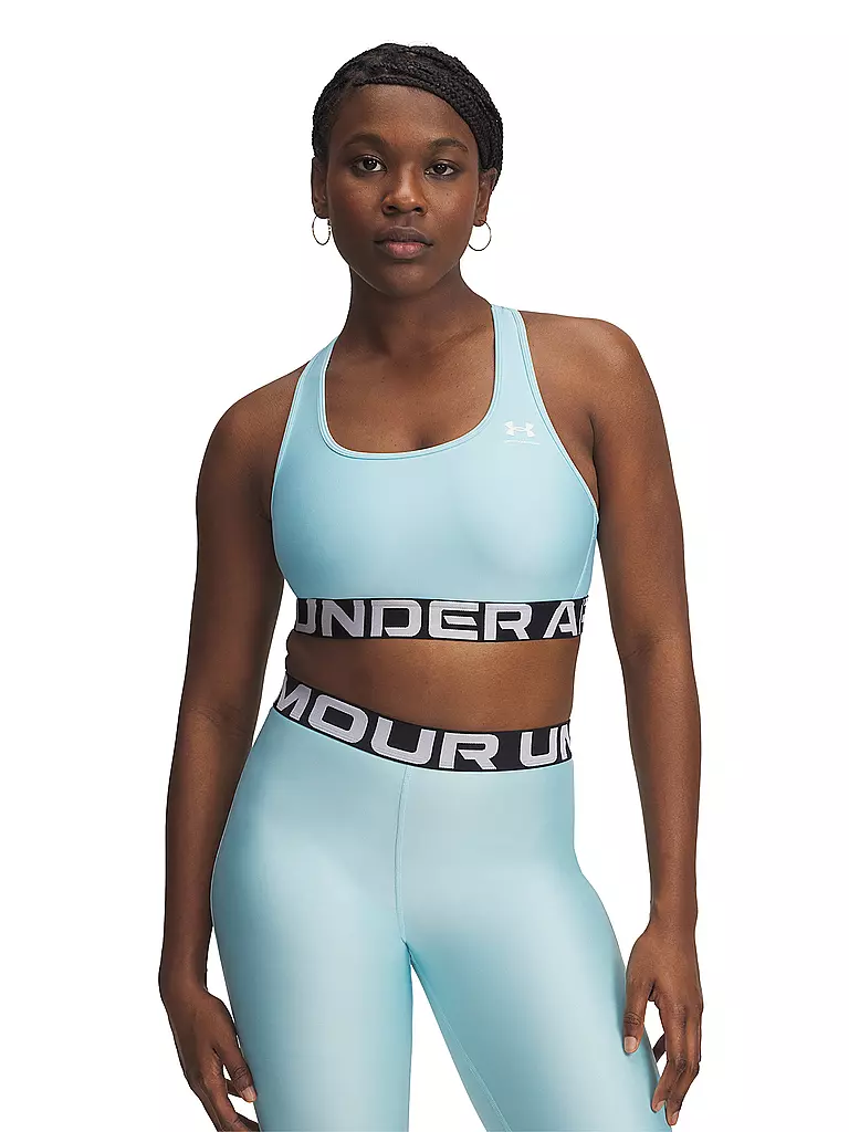 UNDER ARMOUR | Sujetador deportivo para mujer HeatGear® Armour de sujeción media | Azul claro