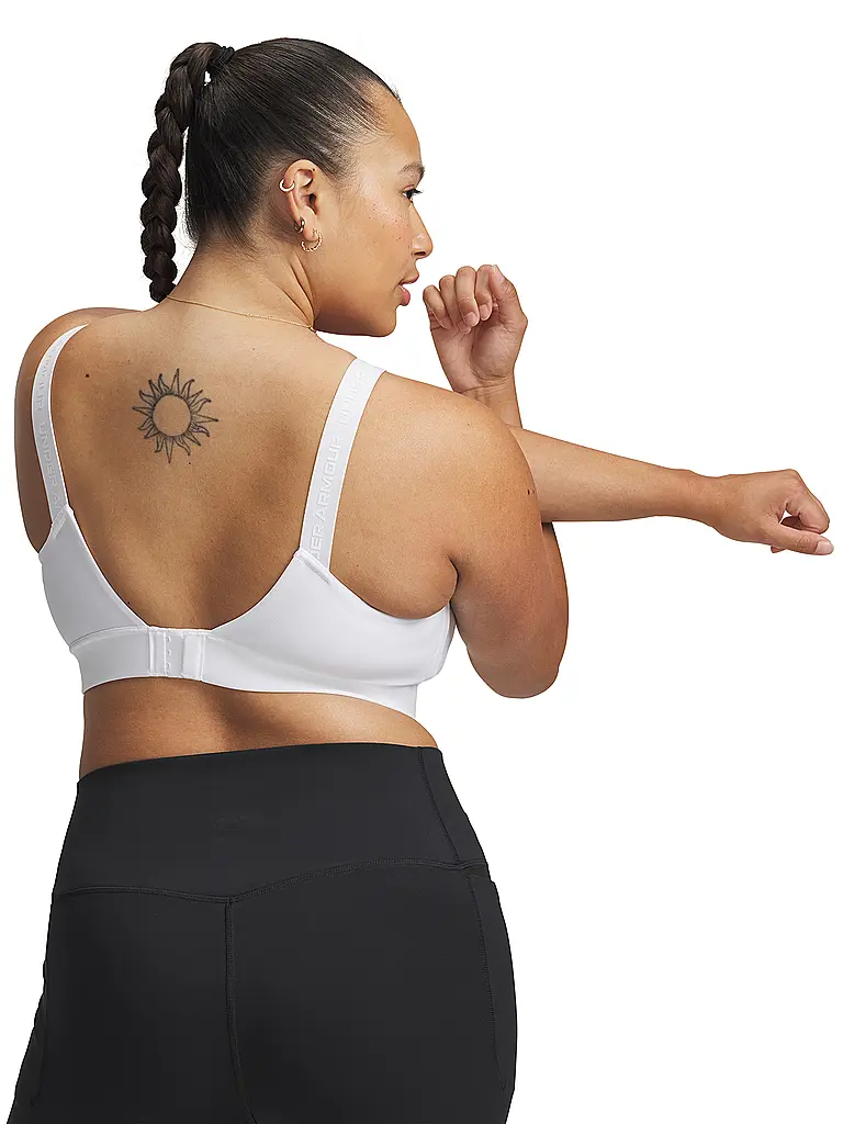 UNDER ARMOUR | Sujetador deportivo para mujer UA Infinity Mid 2.0 de sujeción media | Blanco