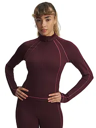UNDER ARMOUR | Zipshirt de fitness ColdGear® para mujer | Rojo oscuro