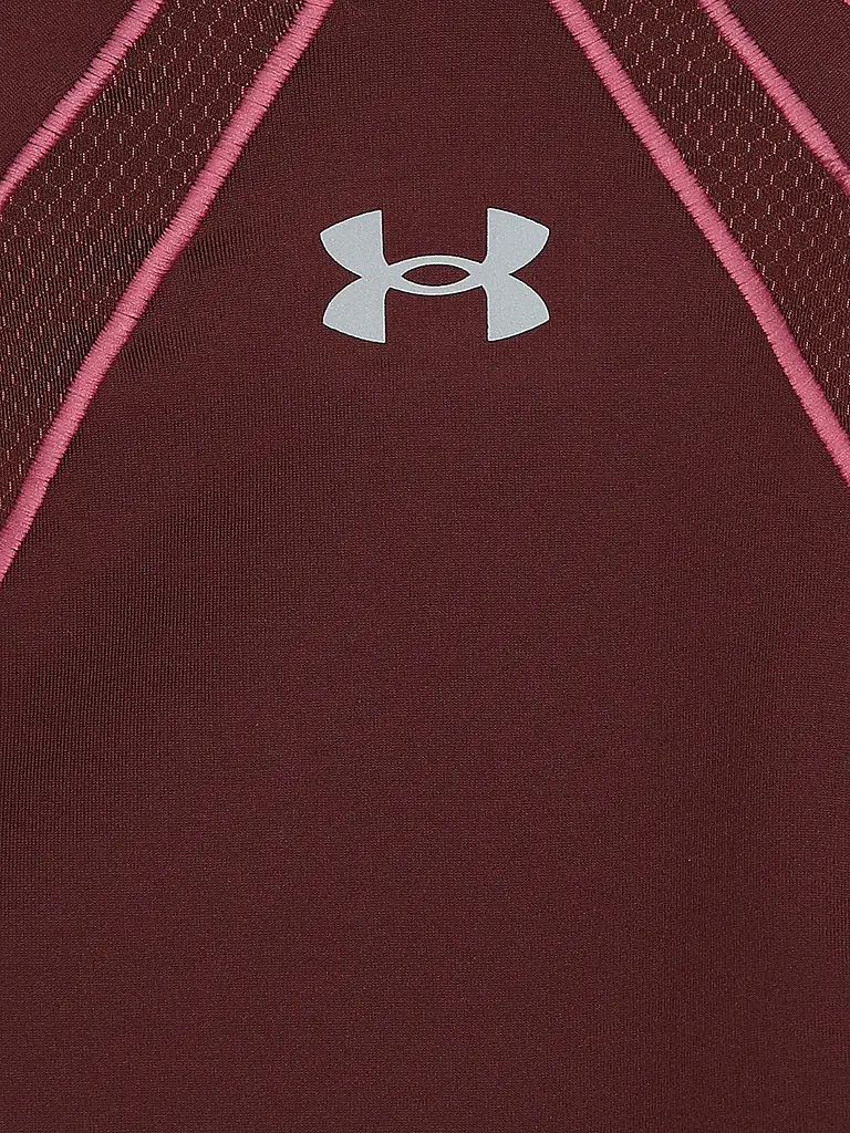 UNDER ARMOUR | Zipshirt de fitness ColdGear® para mujer | Rojo oscuro