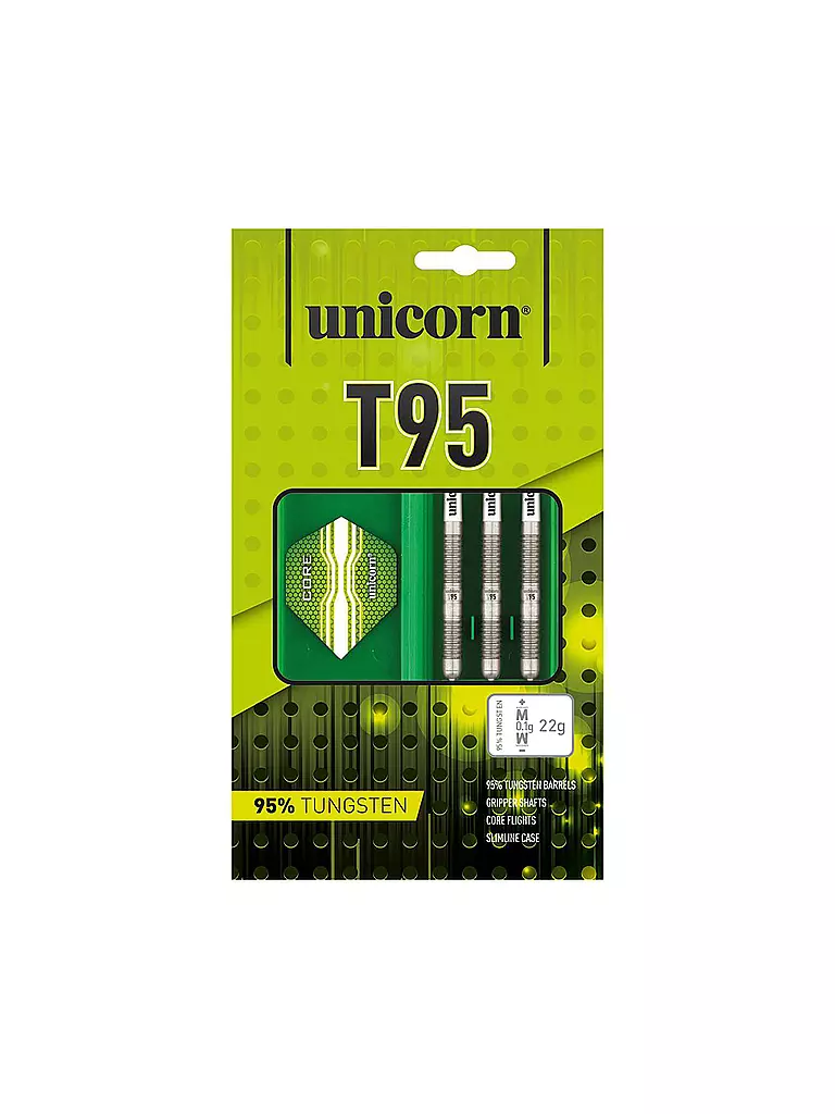 UNICORN | Dardos de punta de acero Core XL T95 22g | Azul