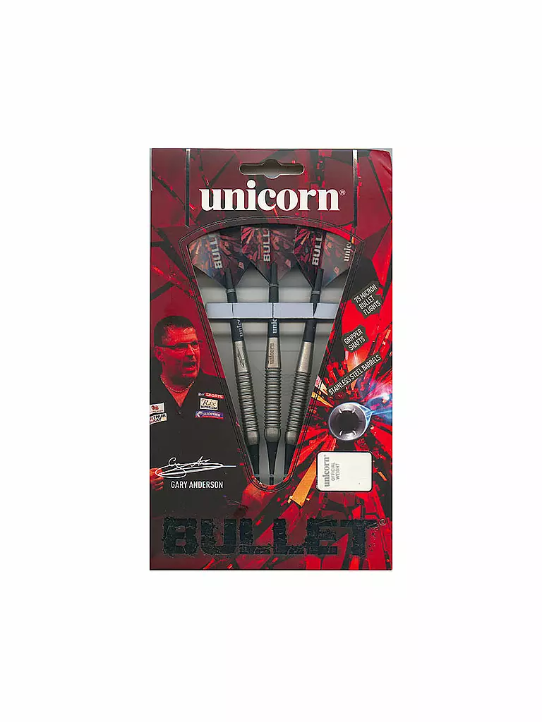 UNICORN | Juego de dardos Gary Anderson Bullet Steeldarts | 