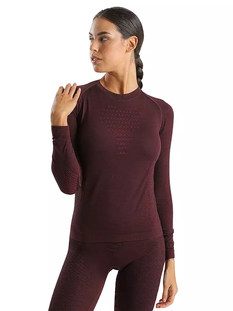 UYN | Camiseta interior de mujer Fusyon Biotech Merino | Rojo oscuro