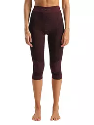 UYN | Pantalones interiores 3/4 de merino medio Fusyon Biotech para mujer | Rojo oscuro