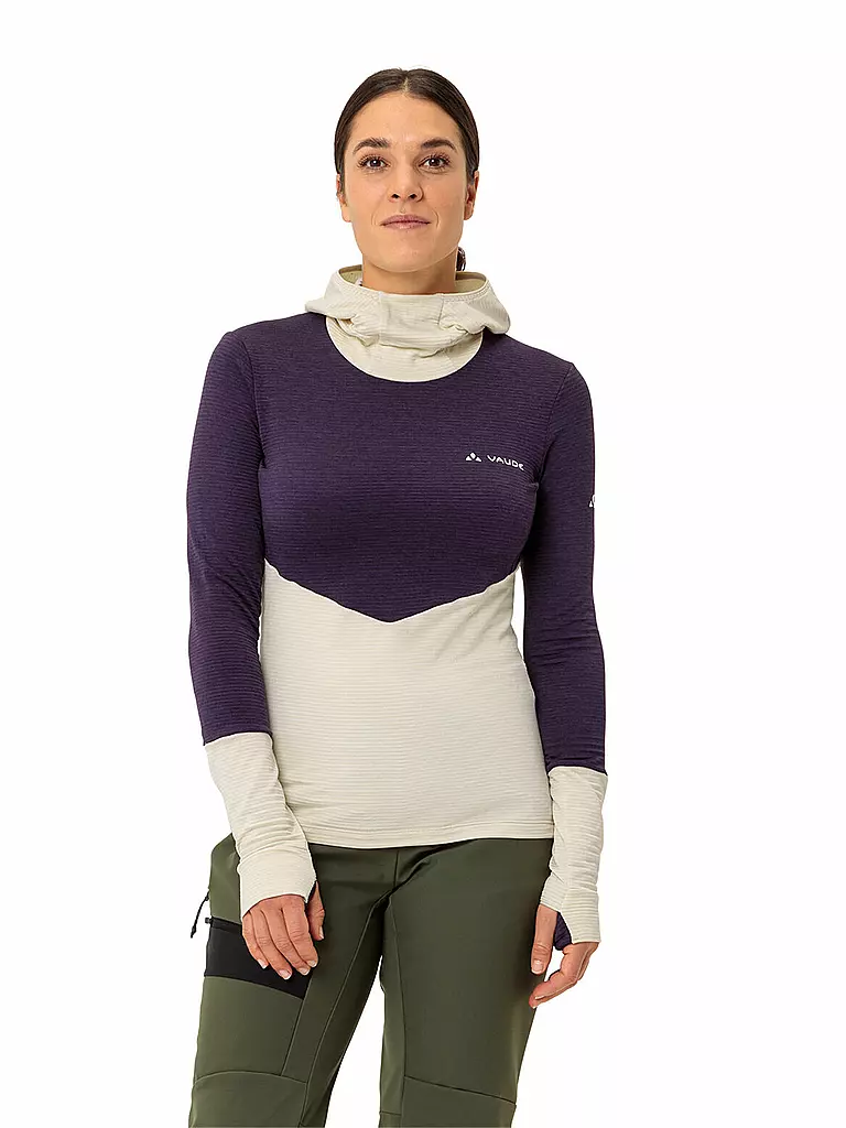 VAUDE | Camiseta de senderismo para mujer Monviso con capucha | Lila