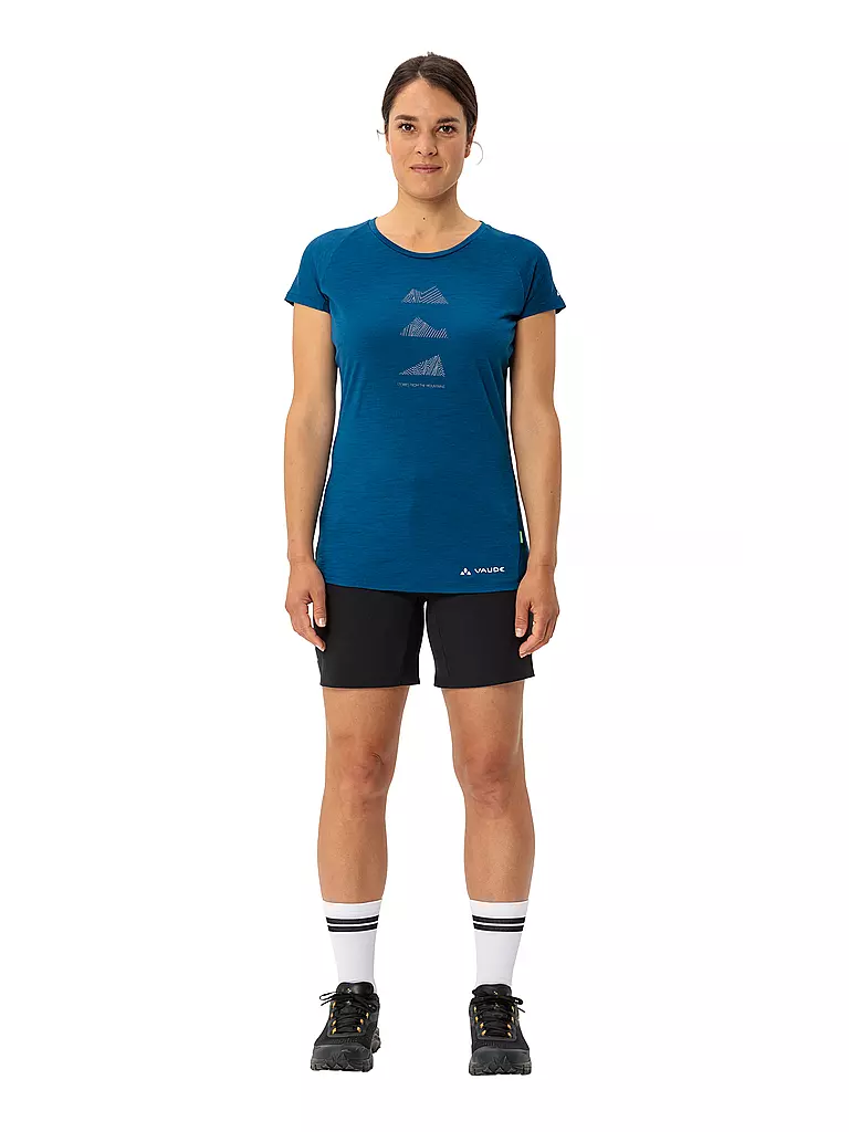 VAUDE | Camiseta funcional de lana Tekoa para mujer | Azul oscuro
